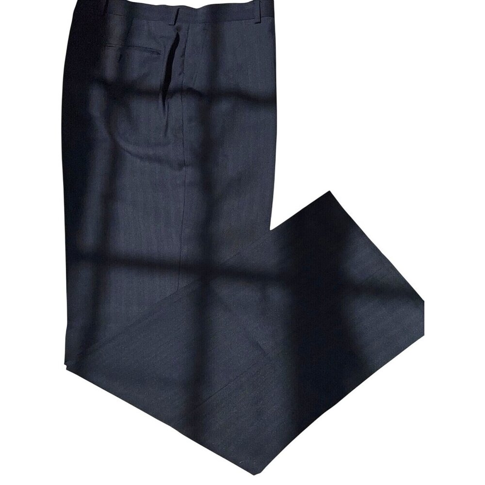 Bertucci Mens Blue Dress Pants Pleated Front W/ Button & Zipper Closure Size 34